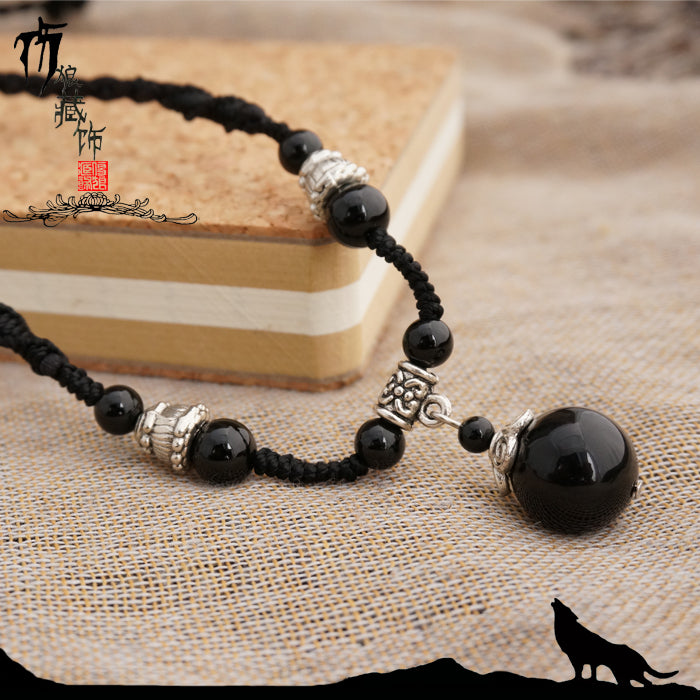 Natural Obsidian Necklace - Spiritual Bliss Shop