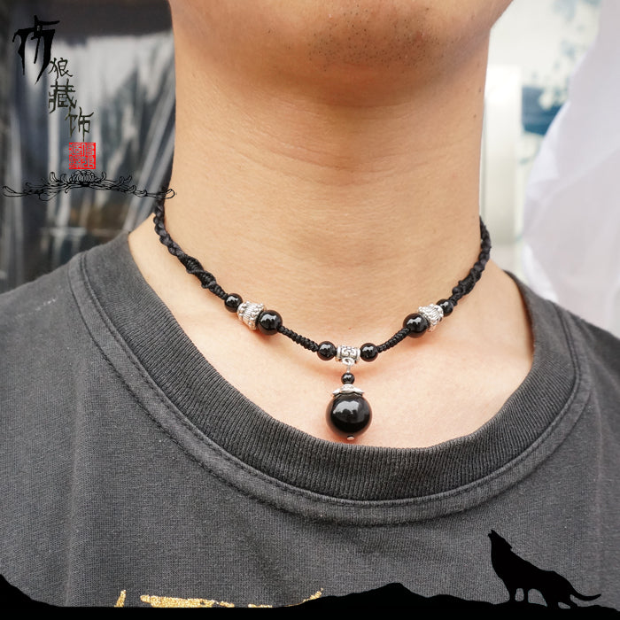 Natural Obsidian Necklace - Spiritual Bliss Shop