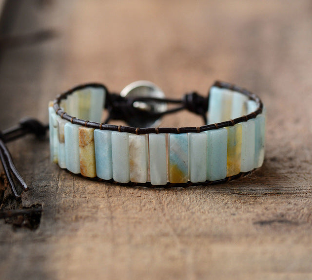Bohemian Amazonite Wrap Bracelet - Spiritual Bliss Shop