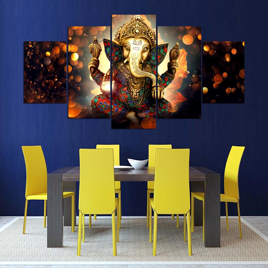Hindu God Ganesha Canvas - Spiritual Bliss Shop