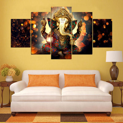 Hindu God Ganesha Canvas - Spiritual Bliss Shop