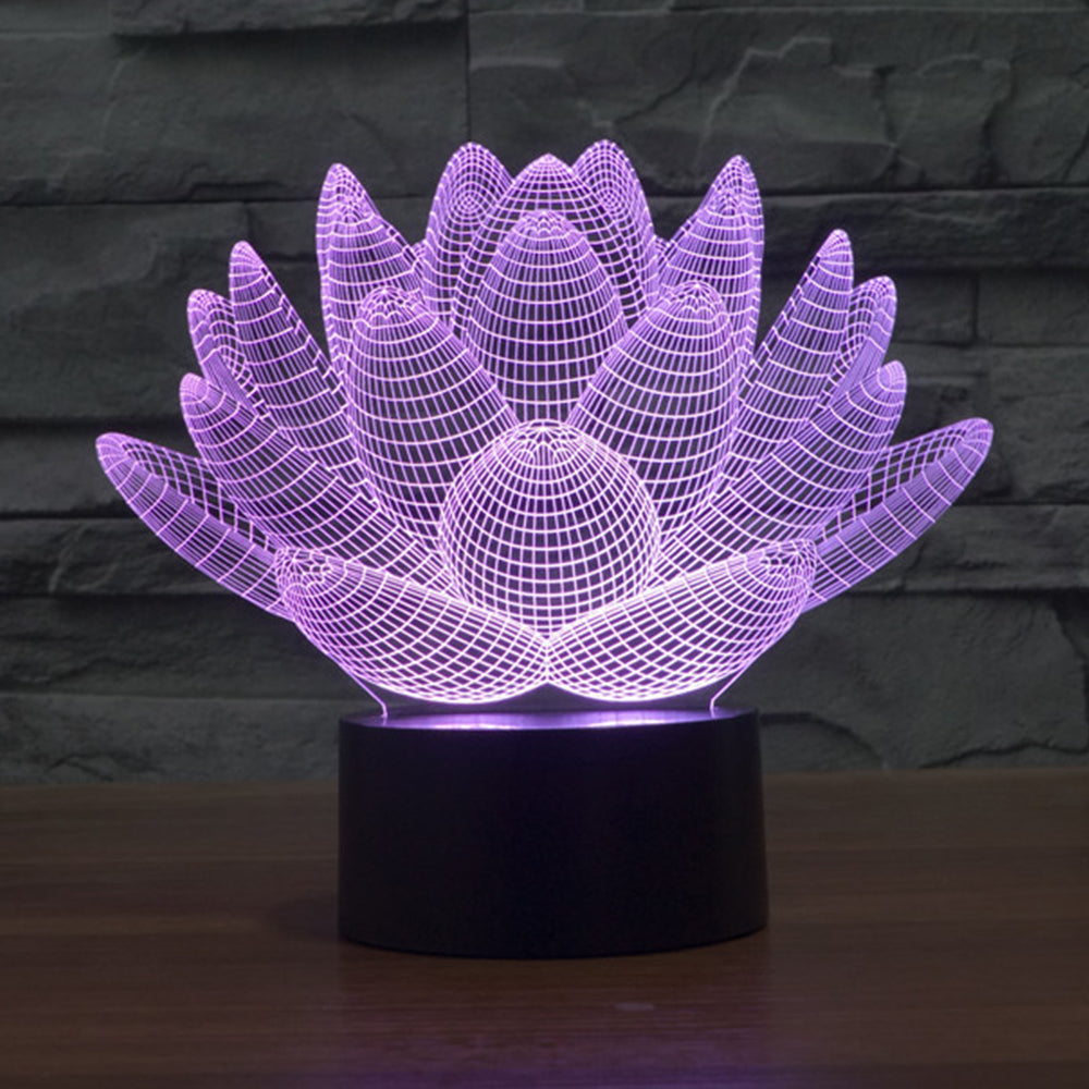 Limited Edition - Lotus Flower Hologram LED lamp - Spiritual Bliss Shop