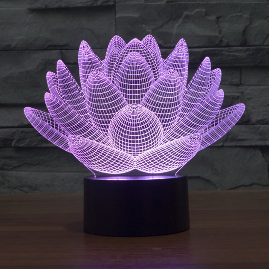 Limited Edition - Lotus Flower Hologram LED lamp - Spiritual Bliss Shop