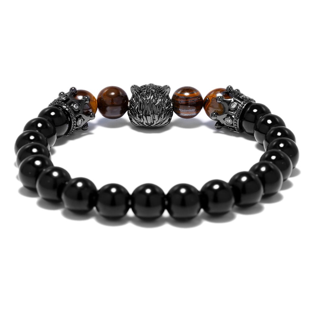 Premium Tiger's Eye Wolf Bracelet - Spiritual Bliss Shop