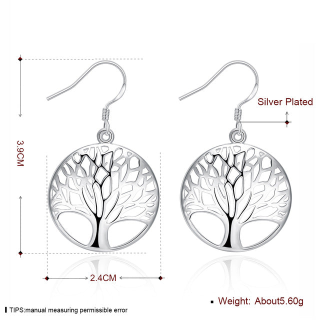 Silver "Tree of Life" Earrings - Spiritual Bliss Shop