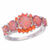 Orange Fire Opal Garnet Ring - Spiritual Bliss Shop