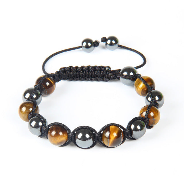 Tiger's Eye & Hematite Bracelet (Adjustable) - Spiritual Bliss Shop