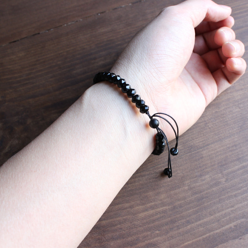 Handmade Black Agate Bracelet - Spiritual Bliss Shop