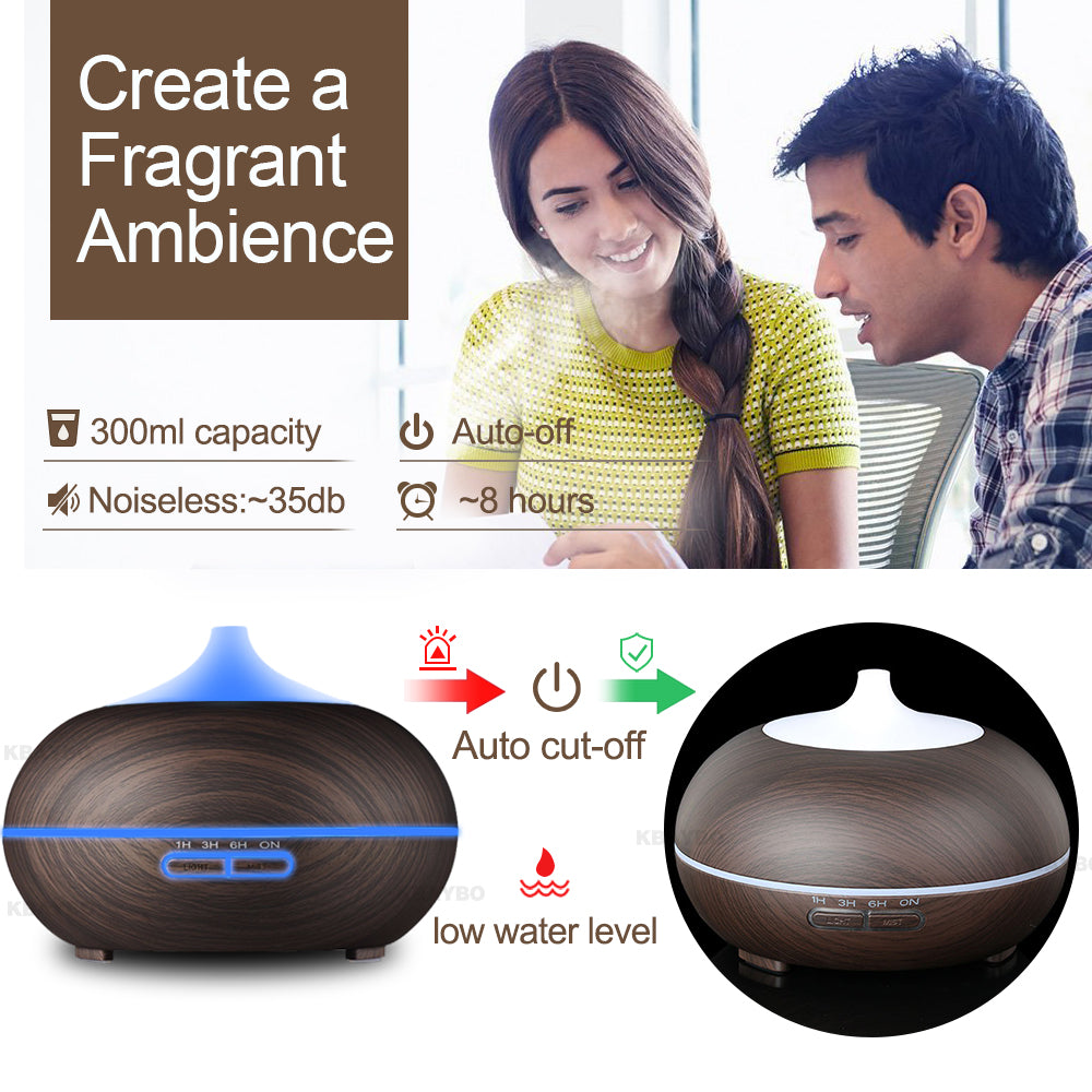 Wood Grain Essential Oil Diffuser And Humidifier - Spiritual Bliss Shop