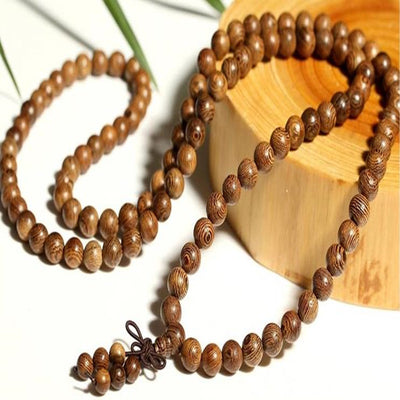 African Wenge Wood Bracelet (Mala) - Spiritual Bliss Shop