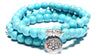 Turquoise Lotus Bracelet (Multiwrap) - Spiritual Bliss Shop