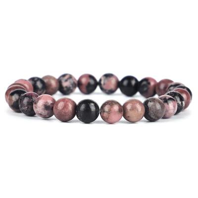Natural Rose Quartz, Rhodonite & Black Onyx Comforting Energies Bracelets - Spiritual Bliss Shop