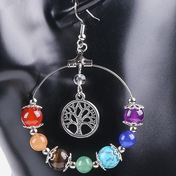 7 Chakras & Tree of Life Earrings - Spiritual Bliss Shop