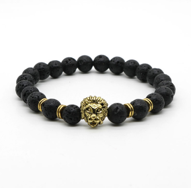Gemstones Lion Bracelet (10 Options Available) - Spiritual Bliss Shop