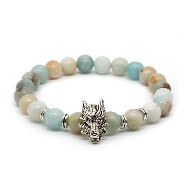 Dragon's Head Gemstones Bracelet 2/2 - Spiritual Bliss Shop