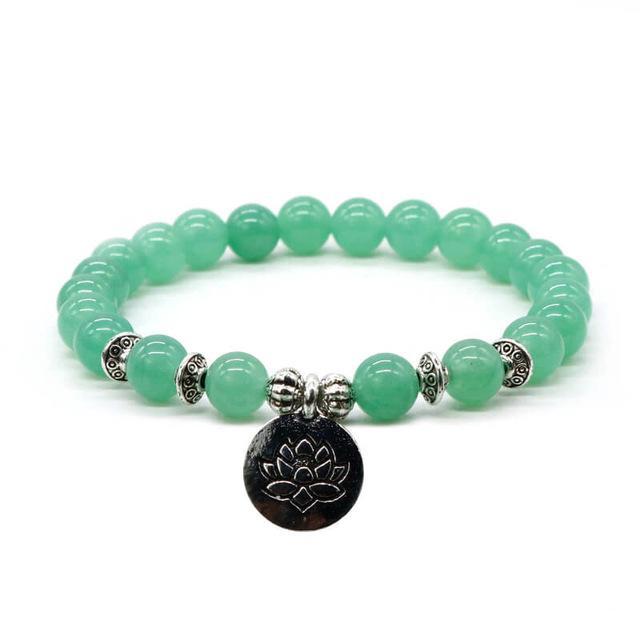 Gemstones with Lotus Charm (8 Options Available) - Spiritual Bliss Shop