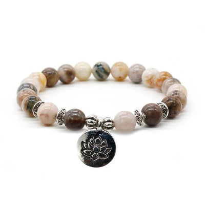 Gemstones with Lotus Charm (8 Options Available) - Spiritual Bliss Shop
