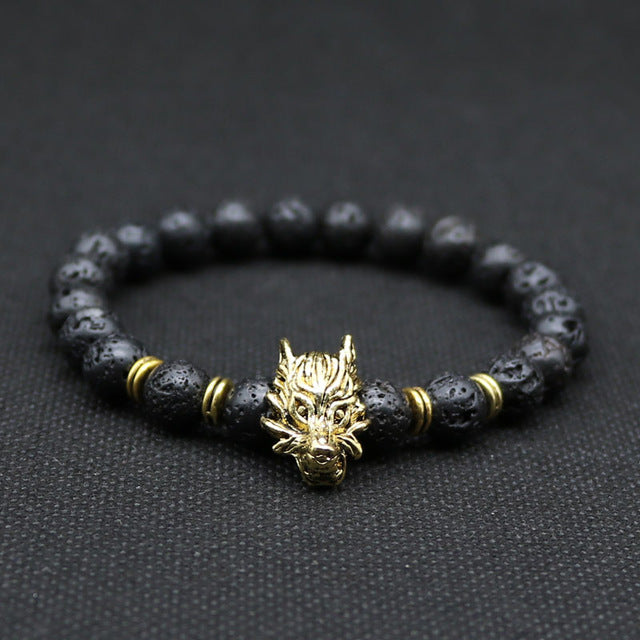 Dragon's Head Gemstones Bracelet 2/2 - Spiritual Bliss Shop