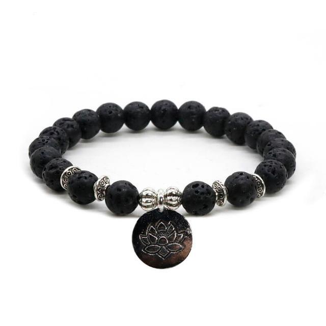 Gemstones with Lotus Charm (8 Options Available) - Spiritual Bliss Shop