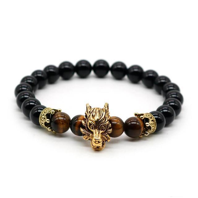 Premium Dragon's Head Gemstones Bracelet - Spiritual Bliss Shop