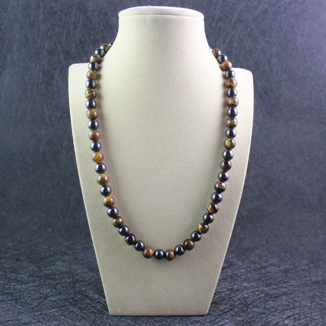 Pemium Tiger's Eye & Hematite Necklace - Spiritual Bliss Shop