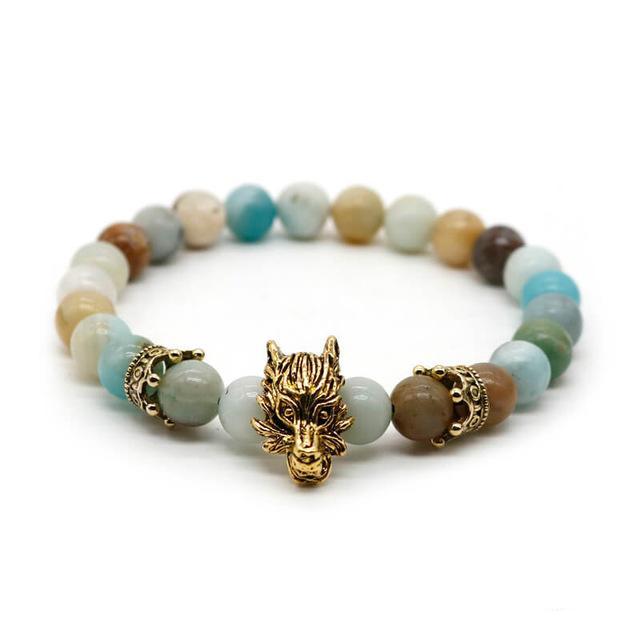 Premium Dragon's Head Gemstones Bracelet - Spiritual Bliss Shop