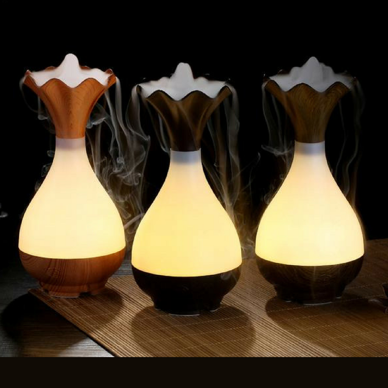Wood Vase Aromatherapy Essential Oil Diffuser And Humidifier - Spiritual Bliss Shop